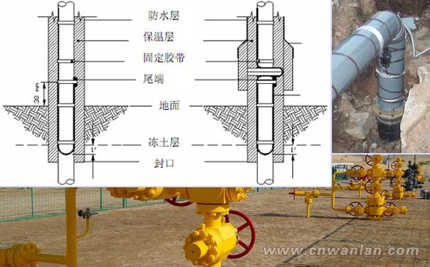 将電伴熱帶安裝至凍土層以下20至50厘米